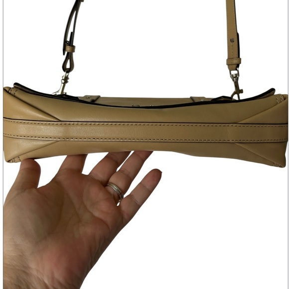 Henri Bendel Cambria Tan Leather Messenger Bag with Crossbody Strap Excellent - Picture 4 of 12